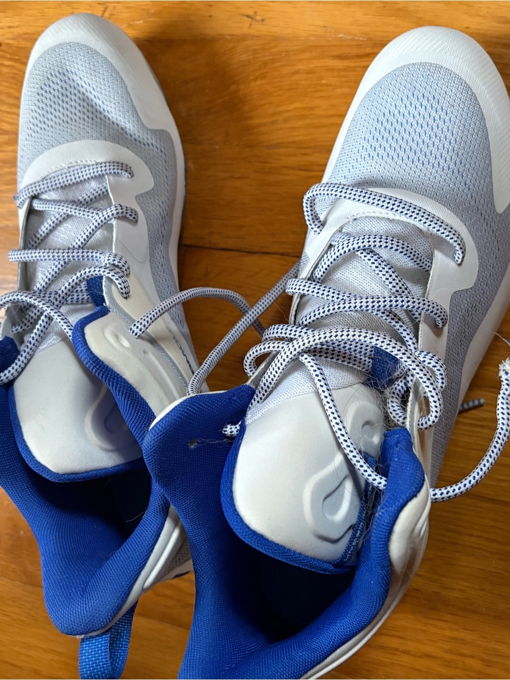 Under Armour Blue and White Athletic Shoes